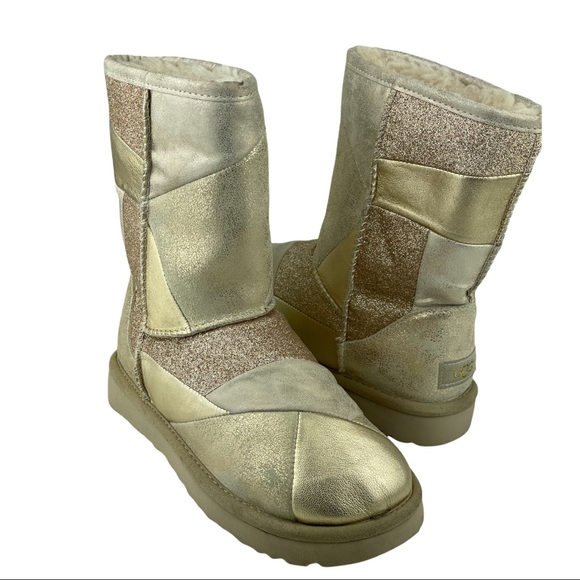 classic glitter patchwork boot